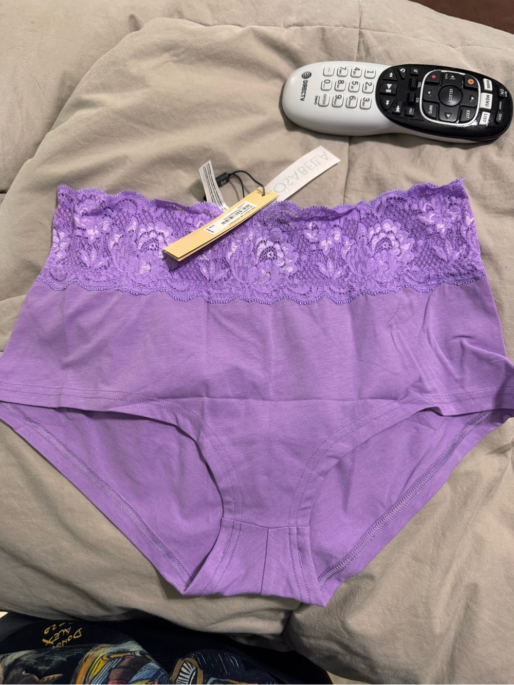 Cosabella High-Waist Lace-Trim Briefs - Lavender